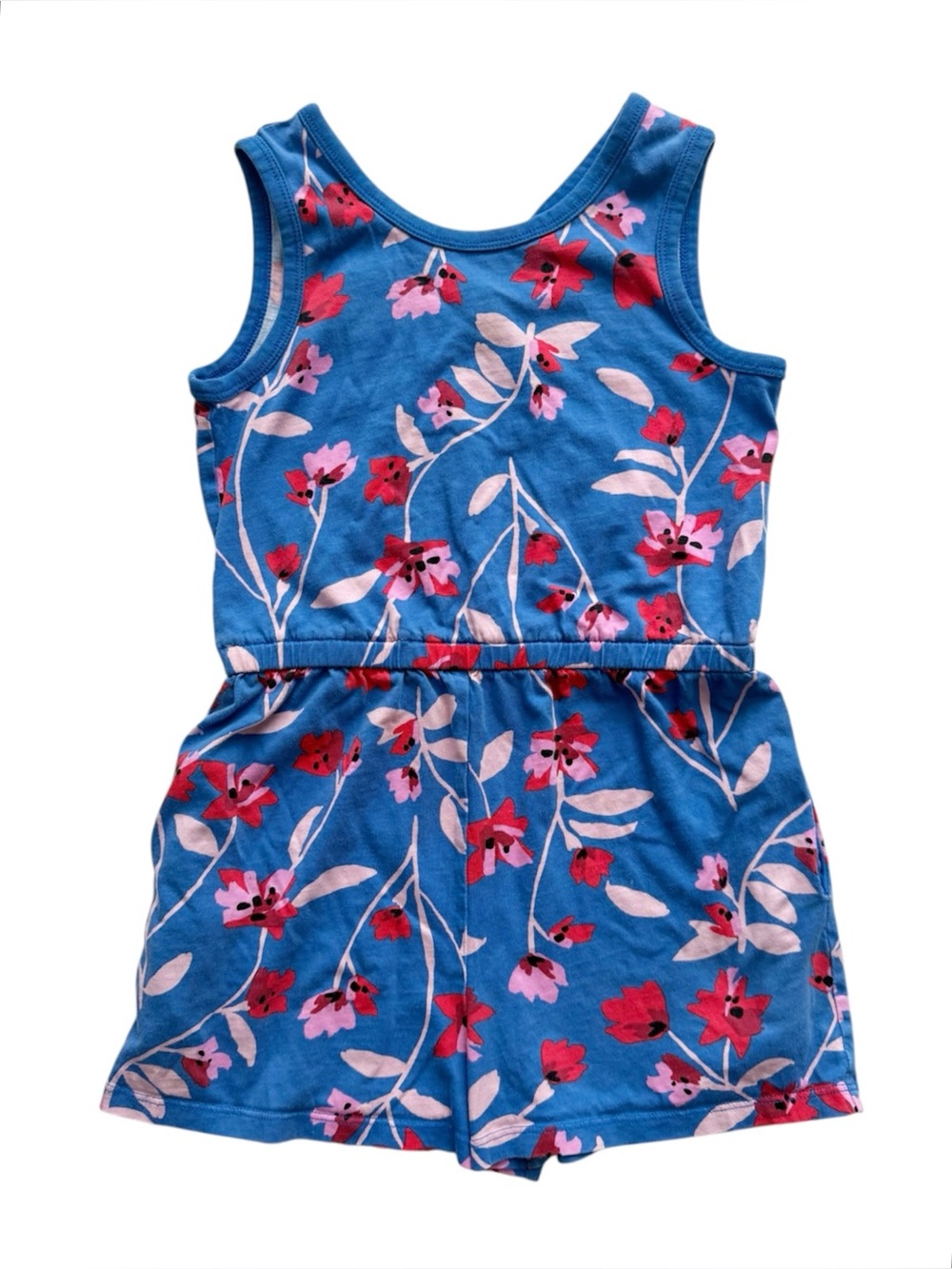Tea Collection Floral Shorts Romper Size 8